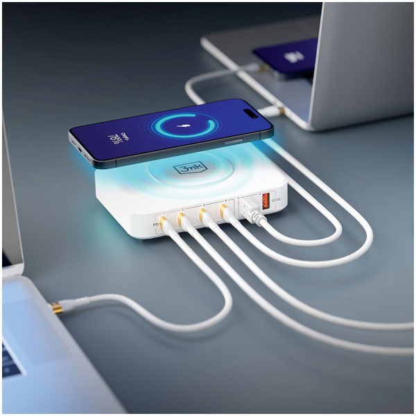 3mk Hyper Charger PowerMax USB töltő (220V) - 100W, 4x USB-C, 2x USB-A port #6