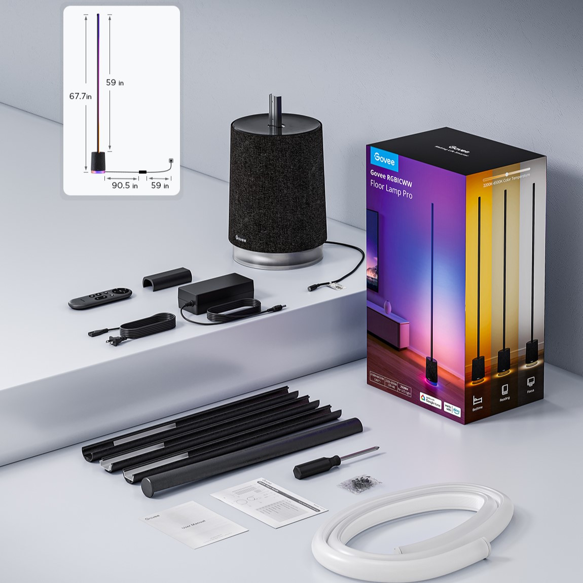 Govee Lyra RGBICWW sarok állólámpa hangszóróval NEW #4