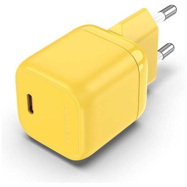 Vention 30W USB-s hálózati GaN töltő (1x USB-C) sárga NEW #1