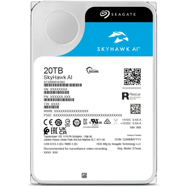 20TB Seagate SkyHawk™ AI SATA3 HDD 512MB - ST20000VE003 NEW #1