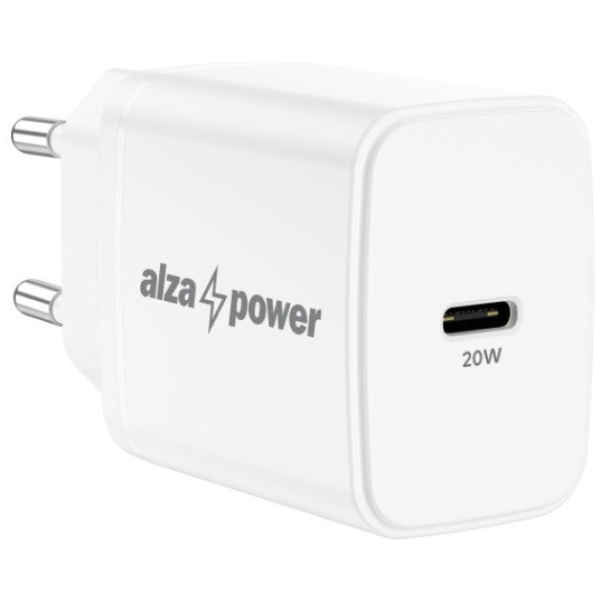 AlzaPower USB-C 20W fali gyorstöltő (fehér) #1