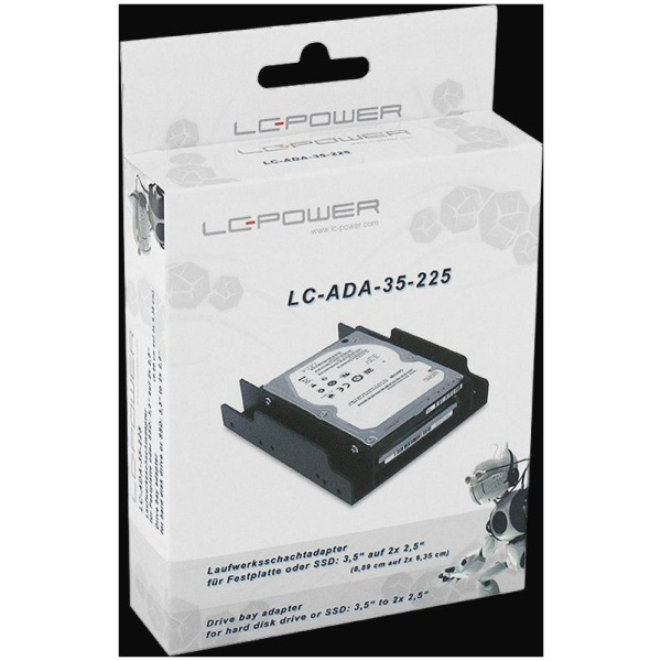 LC Power HDD/SSD beépítő keret (2x 2,5" meghajtónak) 3,5" helyre #3