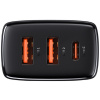 Baseus 2x USB-A + USB-C gyorstöltő QC és PD funkcióval (220V), max 30W fekete #2