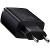 Baseus 2x USB-A + USB-C gyorstöltő QC és PD funkcióval (220V), max 30W fekete #3