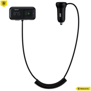 Baseus T Type S-16 autós FM transzmitter (12/24V) - MP3, 2x USB autós töltő #1