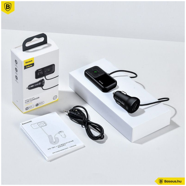 Baseus T Type S-16 autós FM transzmitter (12/24V) - MP3, 2x USB autós töltő #4