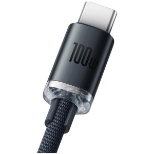 Baseus Crystal Shine USB-C – USB-A (M/M) kábel, 100W (5A) 2m fekete #2