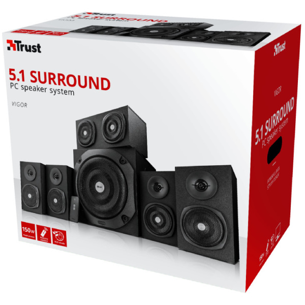 Trust Vigor 5.1 Surround hangfalrendszer (fekete) #5