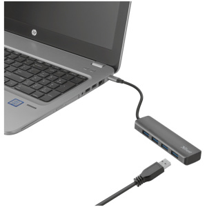 Trust Halyx 4-portos USB HUB Aluminium (USB 3.2) Type-C csatlakozóval #2