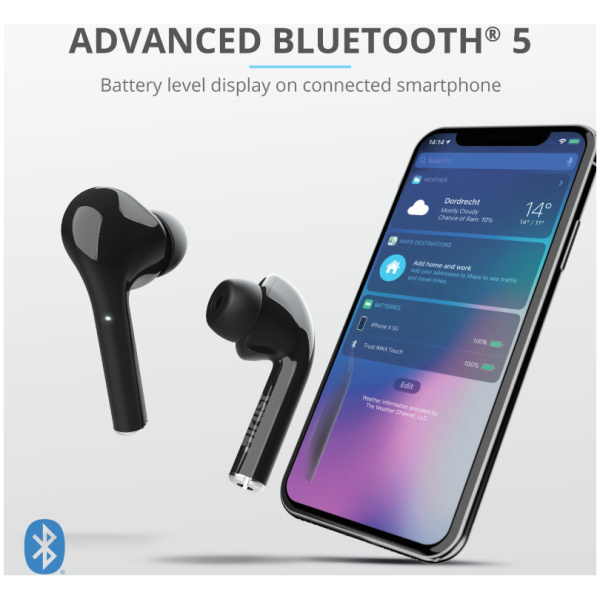 Trust Nika Touch Bluetooth Wireless fülhallgató (fekete) #4