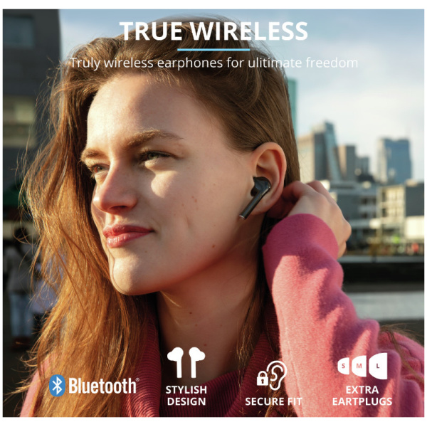 Trust Nika Touch Bluetooth Wireless fülhallgató (fekete) #5