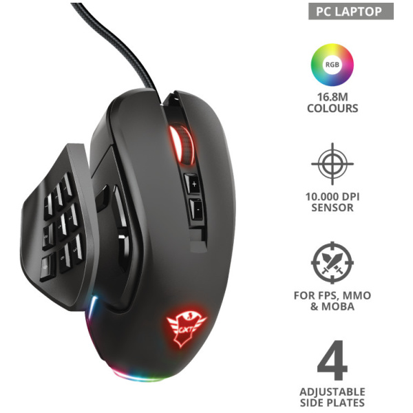 Trust GXT 970 Morfix személyre szabható Gaming Mouse (10000 dpi) #6