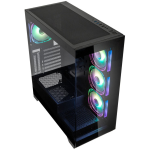 Kolink Unity Peak ARGB Midi Showcase ház (fekete) edzett üveg oldallappal #2