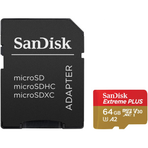 64GB Sandisk Extreme Plus microSD kártya + SD adapter (Class 10) #1