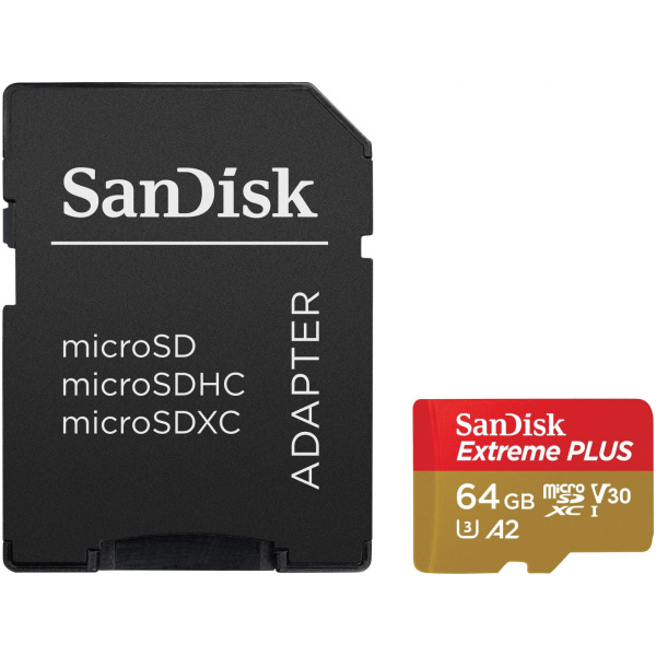 64GB Sandisk Extreme Plus microSD kártya + SD adapter (Class 10) #1