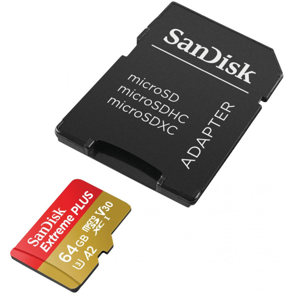 64GB Sandisk Extreme Plus microSD kártya + SD adapter (Class 10) #3