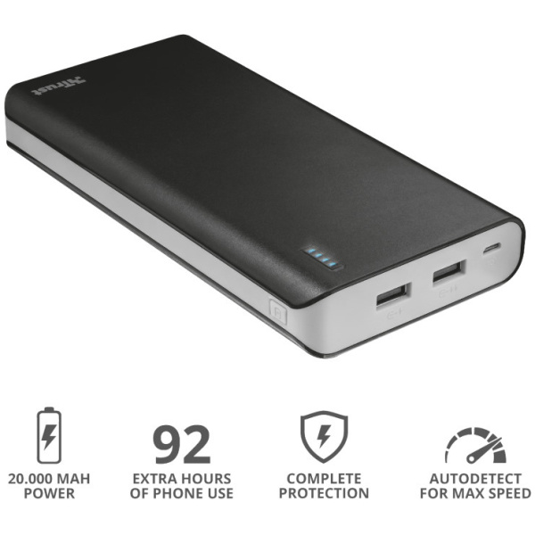 Trust Primo PowerBank 20000 mAh akkumulátor (fekete) #2