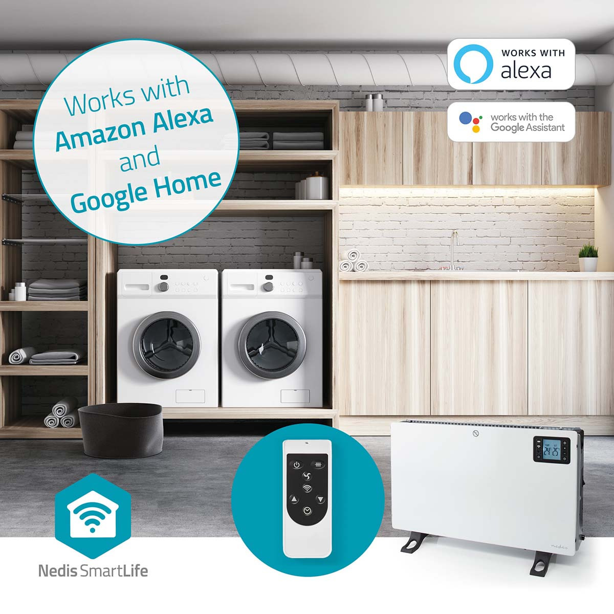 Nedis SmartLife Wi-Fi konvektor távirányítóval 2kW NEW #7