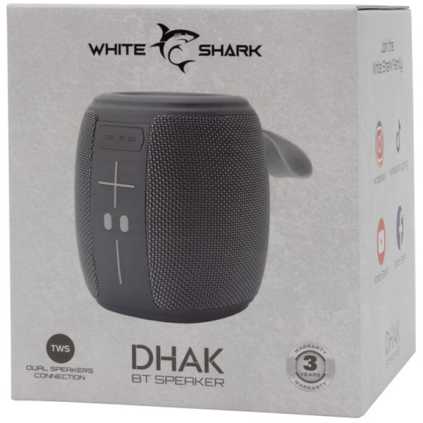 White Shark Dhak Bluetooth hangszóró (szürke) #5