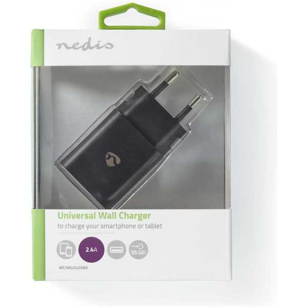 Nedis USB fali töltő (220V) - 2,4 A (fekete) #5