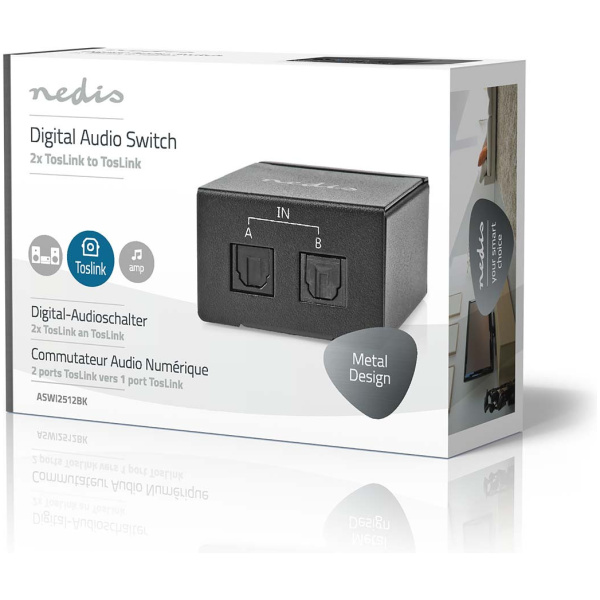 Nedis Digitális audio átkapcsoló 2x TosLink port (manuális) #5