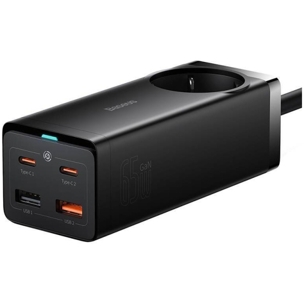 Baseus 2x USB-A + 2x USB-C + AC GaN3 Pro töltő QC, PD funkcióval (220V), max 65W #1
