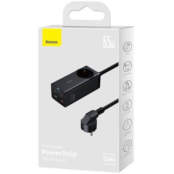 Baseus 2x USB-A + 2x USB-C + AC GaN3 Pro töltő QC, PD funkcióval (220V), max 65W #4