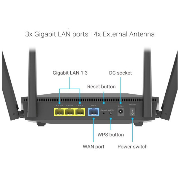Asus AX3000 kétsávos WiFi 6 (802.11ax) Gbites router (RT-AX52 Pro) #4