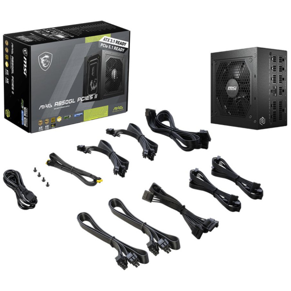 MSI MAG A850GL PCIE5 II 850W moduláris tápegység 80+ Gold minősítéssel #5