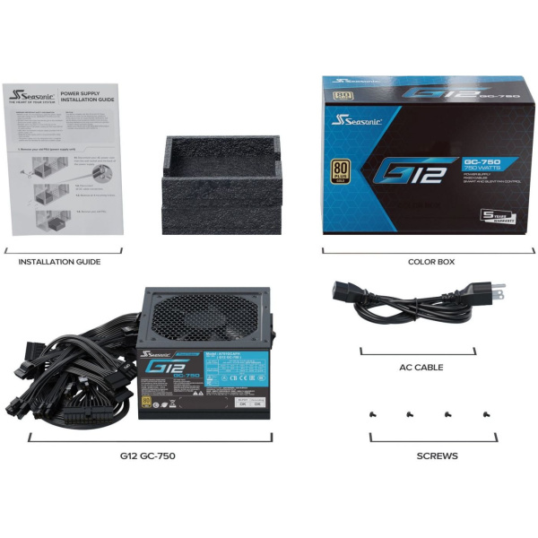 Seasonic G12 GC 750W tápegység 80+ Gold #4