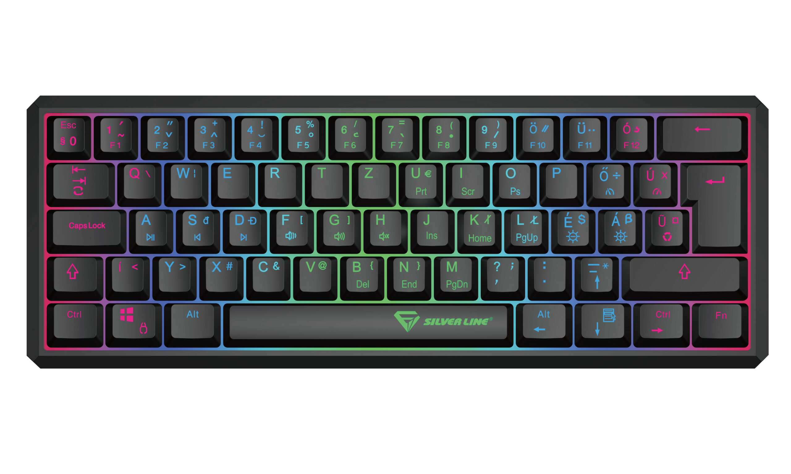 Silverline MK518 Mechanikus Gamer TKL billentyű, RGB világítással #1
