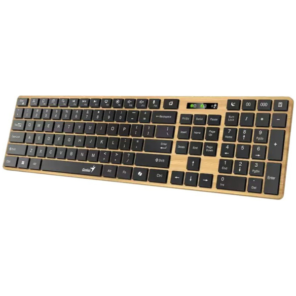 Genius SlimStar 7250BT Copilot Wireless Bluetooth Business billentyű (Pine Wood) #5