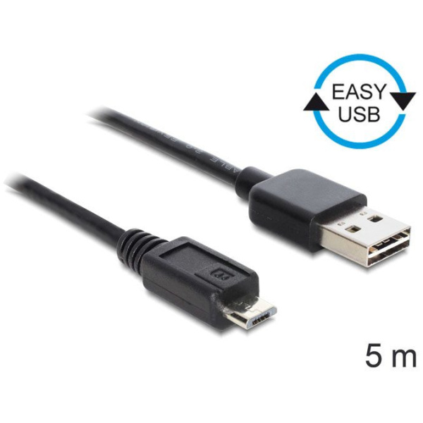 Delock EASY-USB 2.0 (A) – micro USB (B) kábel, 5m #1