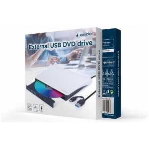 Gembird DVD-USB-031 Slim DVD író, USB + USB-C (ezüst) #2