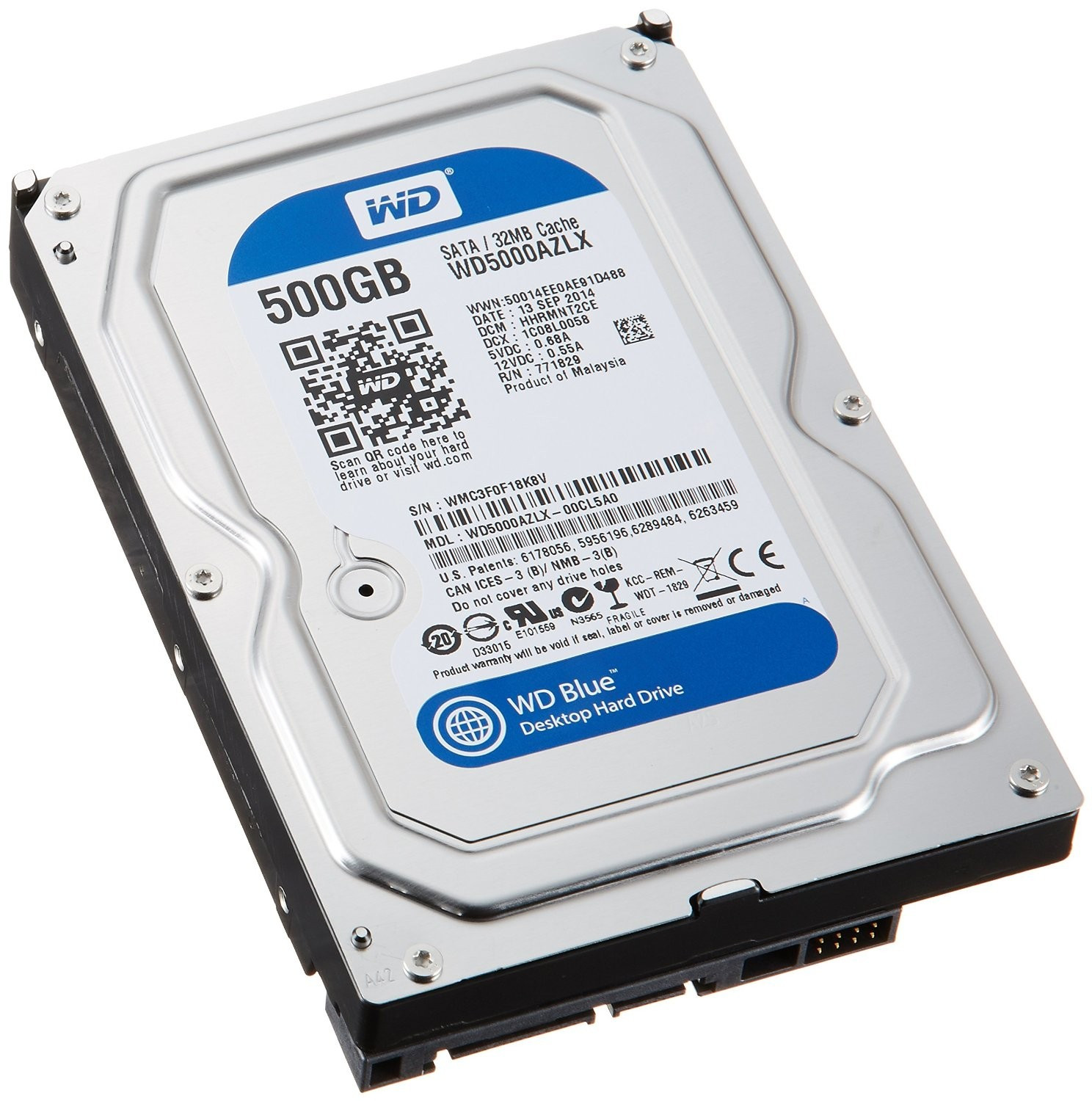 500GB WD Blue SATA3 HDD 32MB - WD5000AZLX #1