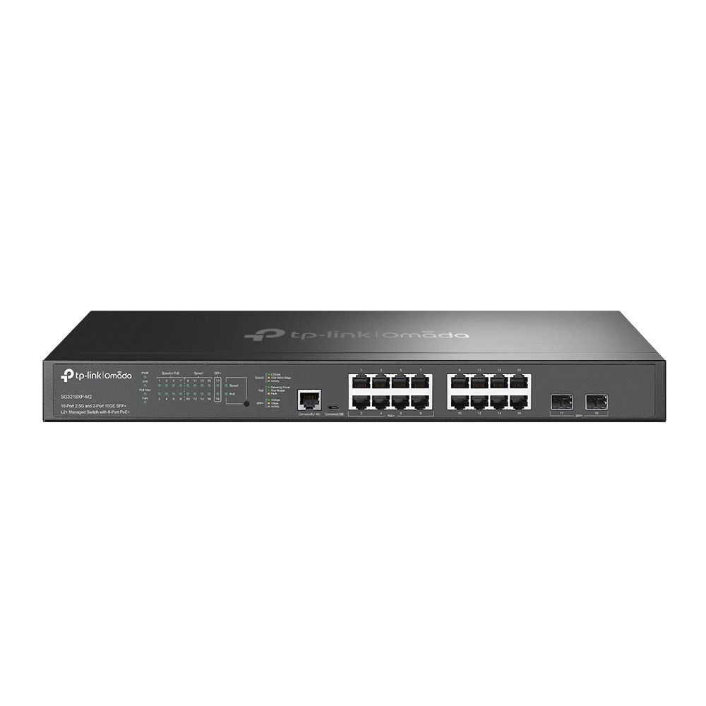 TP-Link SG3218XP-M2 Omada 16 port 2.5G + 2 port 10GE SFP+ L2+ switch 8 PoE+ port #1