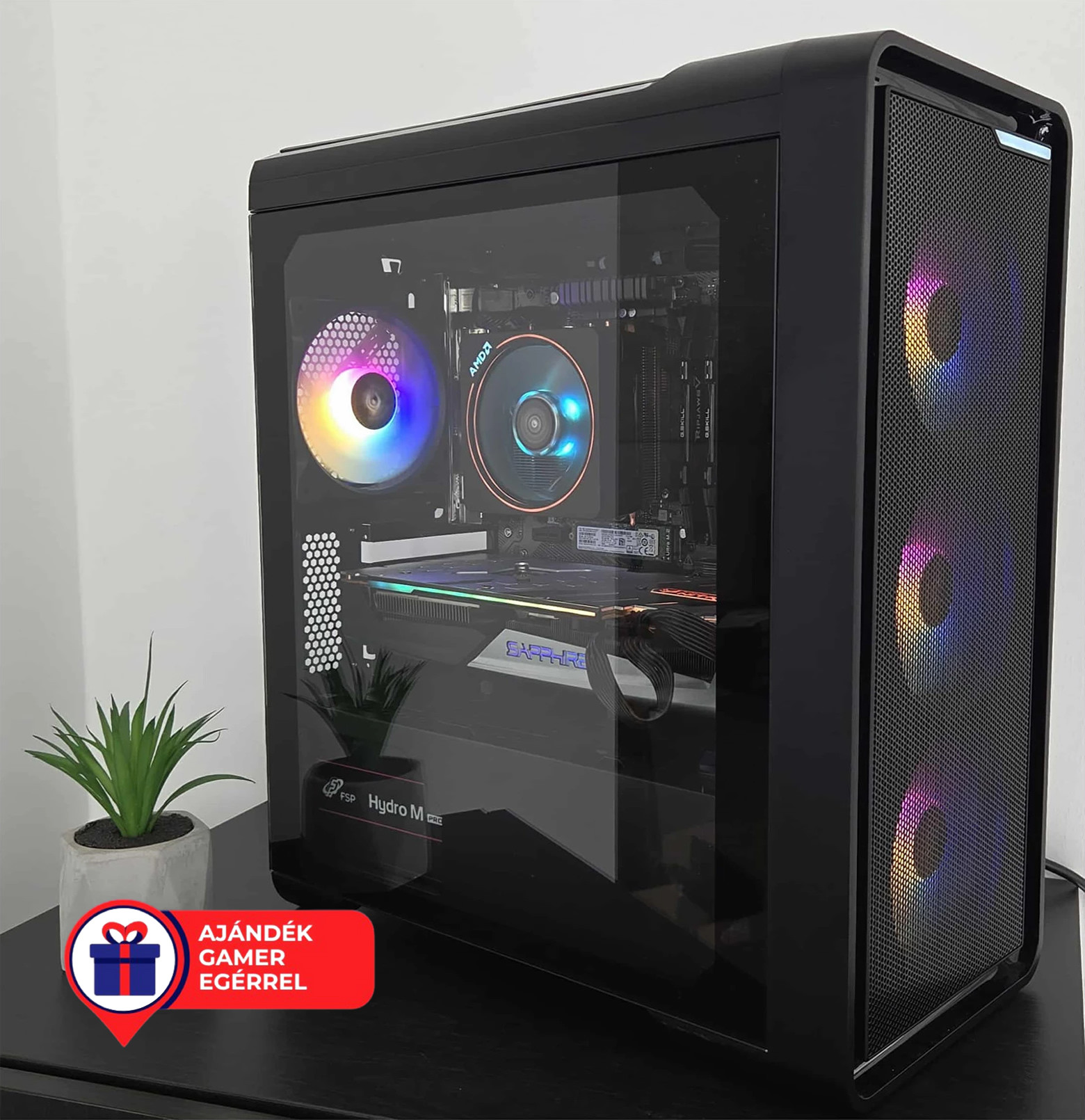 Egyedi használt Gamer PC (Ryzen 7, 16GB, 256GB SSD, 1TB HDD, RX5700XT, Win 11) #1