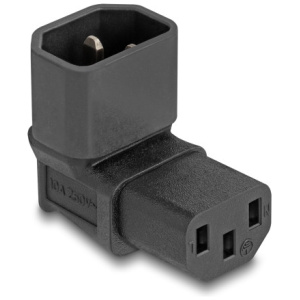 Delock táp toldó adapter - C14-C13, 10 A, 90°-ban hajlított #1