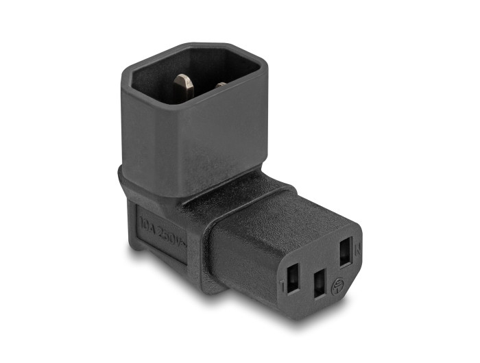 Delock táp toldó adapter - C14-C13, 10 A, 90°-ban hajlított #1