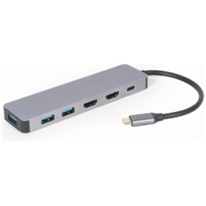 Gembird USB-C 3-in-1 Multi-Port adapter (USB HUB + HDMI + PD) #1