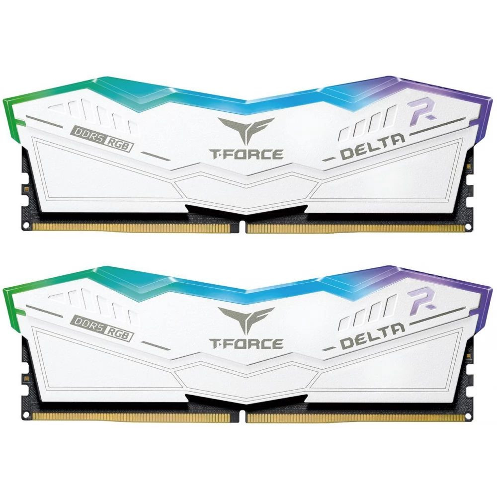 16GB DDR5 6000MHz (PC5-48000) TeamGroup T-Force Delta RGB White RAM Kit (2x16GB) #1