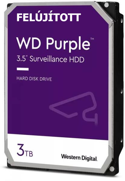 3TB WD Purple - SATA3 HDD 256MB - WD33PURZ ** GYÁRI JAVÍTOTT ** #1