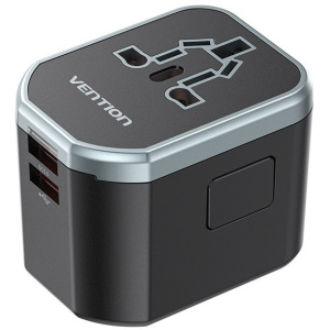 Vention hálózati utazótöltő (1x USB-C + 2x USB-A port, 20W - US, EU, UK, AU) #1