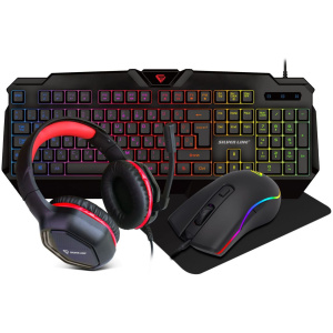 Silverline CM120 Gaming Combo 4-in-1 szett (RGB billentyű, egér, headset, egérpad) #1