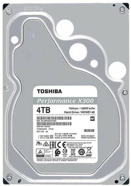 4TB Toshiba X300 Performance Hard Drive - SATA, 256MB - HDWR440UZSVA #1