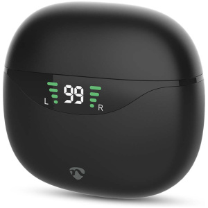 Nedis vezeték nélküli Bluetooth© fülhallgató kijelzős töltő tokkal, fekete #2