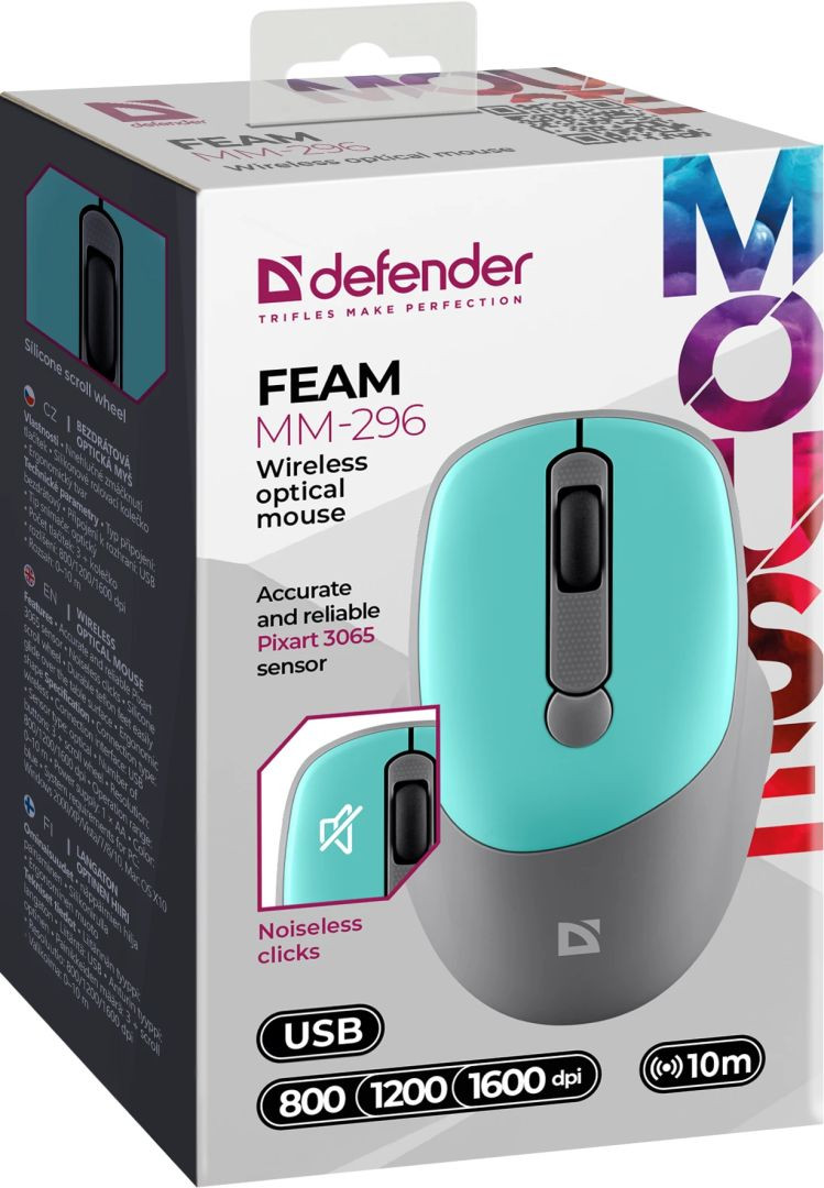 Defender Feam MM-296 vezeték nélküli egér (menta) #5