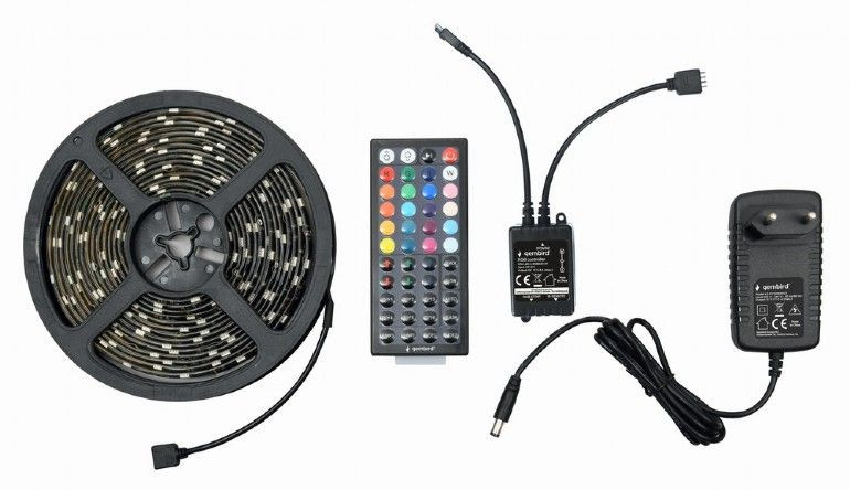 Gembird RGB LED szalag 5m, távirányítóval #1