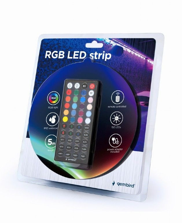 Gembird RGB LED szalag 5m, távirányítóval #6