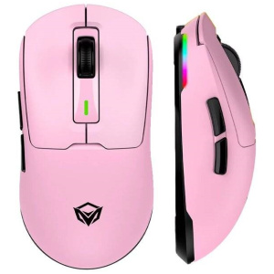 Meetion GW24 Vezetékes / 2,4G / Bluetooth Gamer egér (rózsaszín) #1